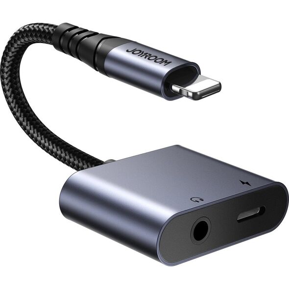Joyroom Adapter DAC 2w1 Joyroom SY-L01 Lightning / Lightning, mini jack 3.5mm czarny 13532359 6956116773830