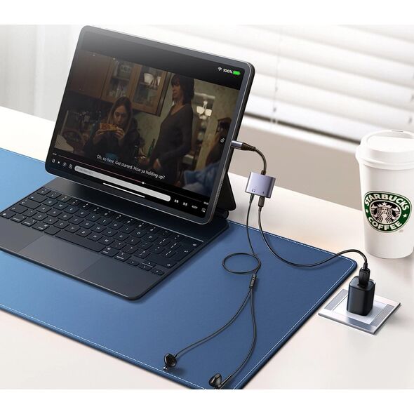 Joyroom Adapter DAC 2w1 Joyroom SY-L01 Lightning / Lightning, mini jack 3.5mm czarny 13532359 6956116773830
