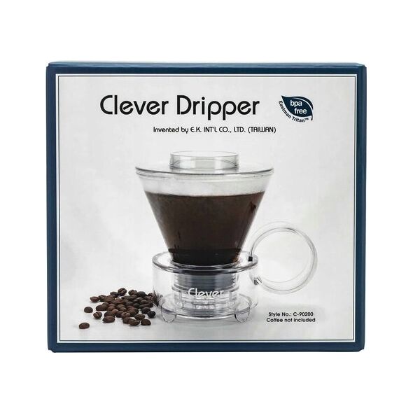 Clever Clever Dripper - Zaparzacz do kawy szklany 500ml przezroczysty brązowy 13550947 4715838469214