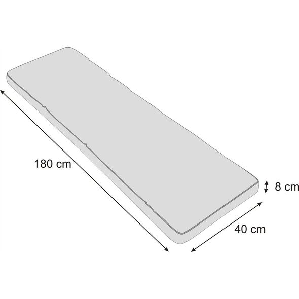 Hobbygarden 180 cm PODUSZKA ETNA 40 3D NIEBIESKIE LIŚCIE 13558227 5902414544390