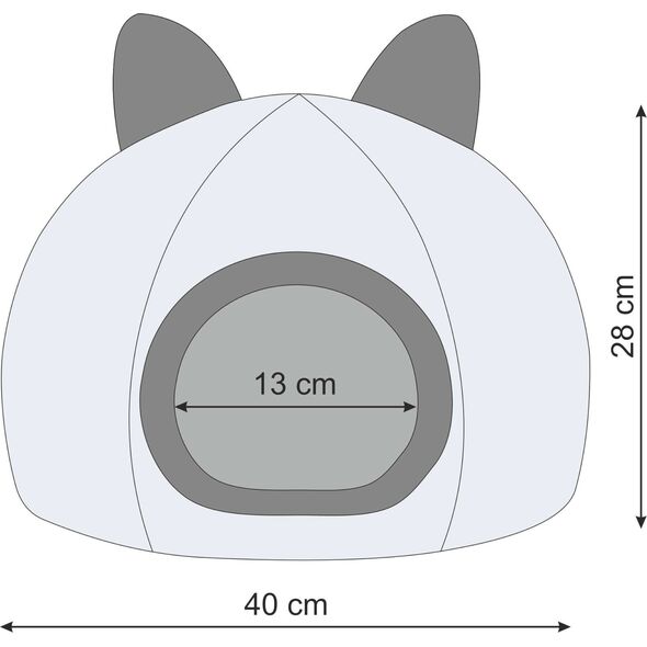 DOGGY R1 KITTY HEAD BEŻOWY 13558372 5902414547834