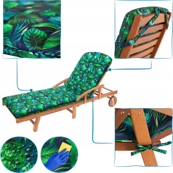 Hobbygarden PODUSZKA AMELIA 3D NIEBIESKIE LIŚCIE 13558528 5902414550292