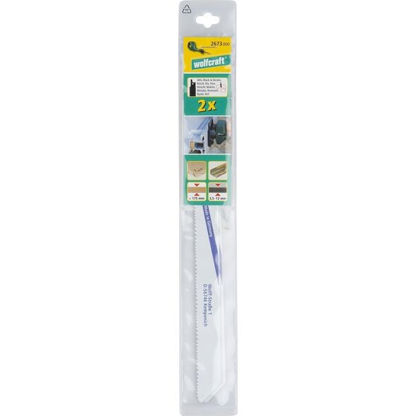 Wolfcraft 2 brzeszczoty szablaste BiM Wolfcraft dł. 210mm 13569927 4006885267305