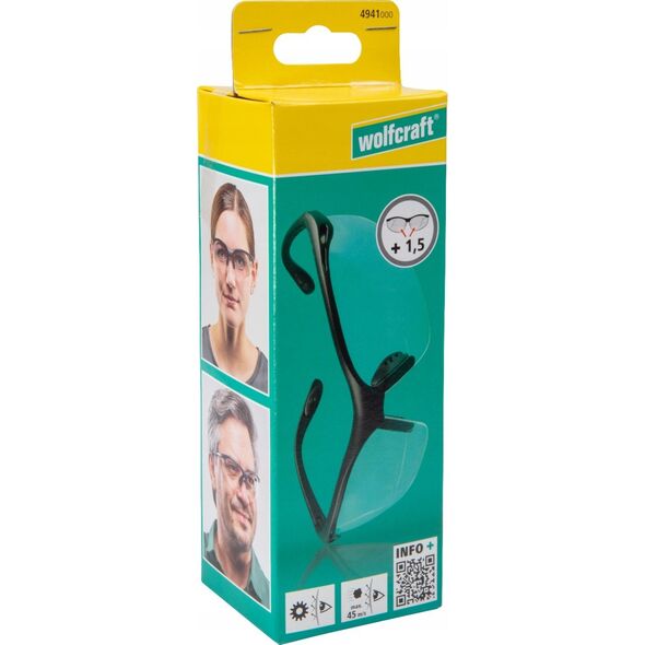 Wolfcraft Korekcyjne okulary ochronne +1,5  Wolfcraft ,CE 13572662 4006885494107