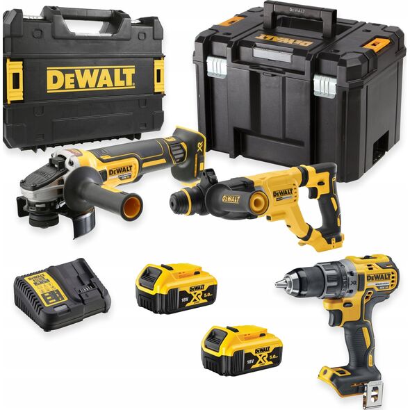 Zestaw elektronarzędzi Dewalt DEWALT ZESTAW COMBO 18V DCK329P2T (DCD796+DCG405+DCS335) 2x5,0Ah 13572667 5035048728642