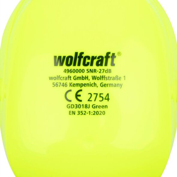 Wolfcraft Nauszniki dla dzieci, zielone Wolfcraft 13576727 4006885496002