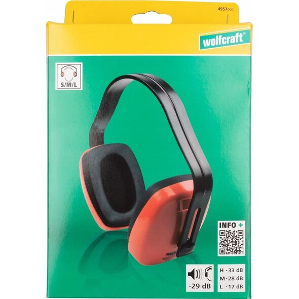 Wolfcraft Nauszniki ochronne Wolfcraft - Standard 29 db 13576730 4006885495708