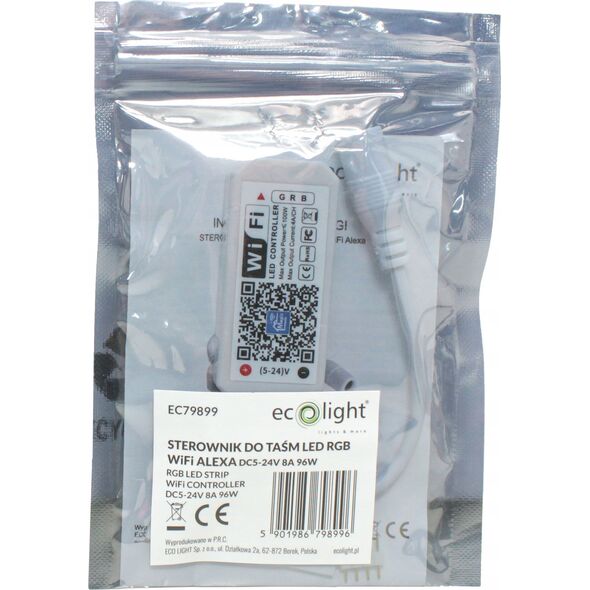 ECOLIGHT2 Sterownik LED RGB WiFi Ecolight EC79899 8A 96W 12V 13579441 5901986798996