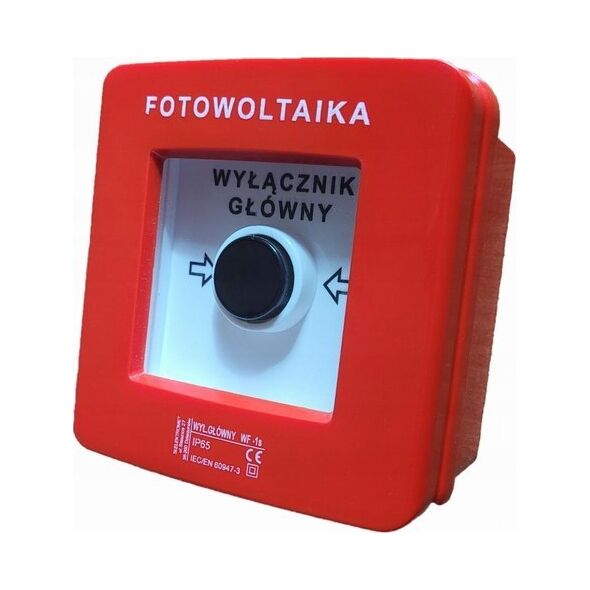 DZIEW Wyłącznik przeciwpożarowy fotowoltaiki Elektromet 911440 WF-1s 2 tory prądowe 12A NC-NO natynkowy samoczynny 13581600 5906197483891