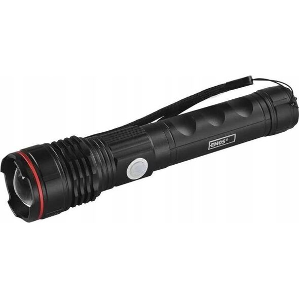 Emos Latarka LED ładowalna USB-C 600lm 3 tryby 100/50/25% hermetyczna Emos P3116 aluminiowa czarna alternatywnie na baterie 3x R03 AAA 13581601 8592920092224