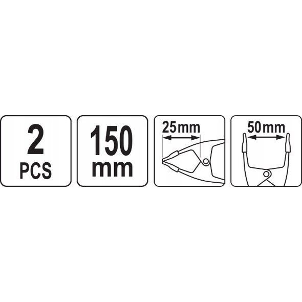 Toya VOREL ŚCISKI SPRĘŻYNOWE 150mm kpl. 2szt. 13602331 5906083102530