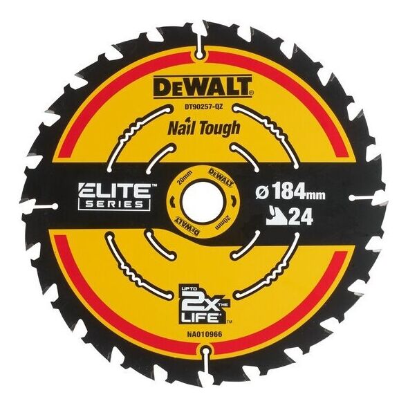 Dewalt DEWALT PIŁA TARCZ.184x20mmx24z ELITE 13603281 5054905321246