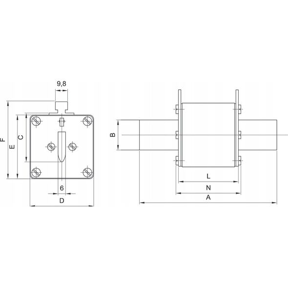 Etipo Wkładka topikowa zwłoczna Eti 004185237 Kombi NH2 GG 50A/500V 13607415 3838895933144