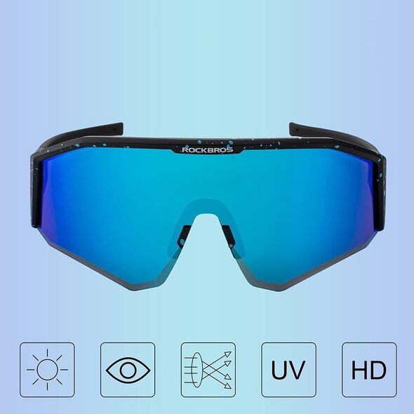 RockBros Okulary rowerowe z polaryzacją i filtrem UV 400 czarne Okulary rowerowe z polaryzacją i filtrem UV 400 czarne 13607804 5907769312373