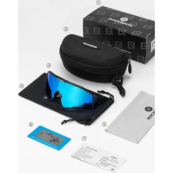 RockBros Okulary rowerowe z polaryzacją i filtrem UV 400 czarne Okulary rowerowe z polaryzacją i filtrem UV 400 czarne 13607804 5907769312373