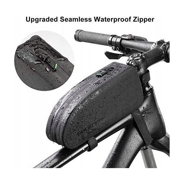 RockBros Twarda wodoodporna torba rowerowa na ramę poj. 1.6L czarna Twarda wodoodporna torba rowerowa na ramę poj. 1.6L czarna 13607810 5907769312953