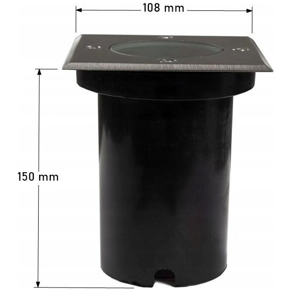 ECOLIGHT2 Eco Light EC79109 lampa najazdowa zewnętrzna ogrodowa IP67 1x35W GU10 230V kwadratowa inox 13615431 5901986791096