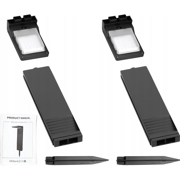 ECOLIGHT2 Ecolight SSO-2 EC20113 słupek ogrodowy zewnętrzny solarny 1x2W LED 4000K IP65 czarny 13615434 5905036201139