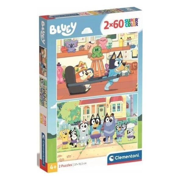 Clementoni CLE puzzle 2x60 SuperKolor Bluey 24813 13620439 8005125248131