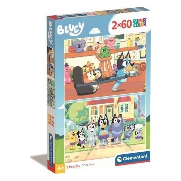Clementoni CLE puzzle 2x60 SuperKolor Bluey 24813 13620439 8005125248131