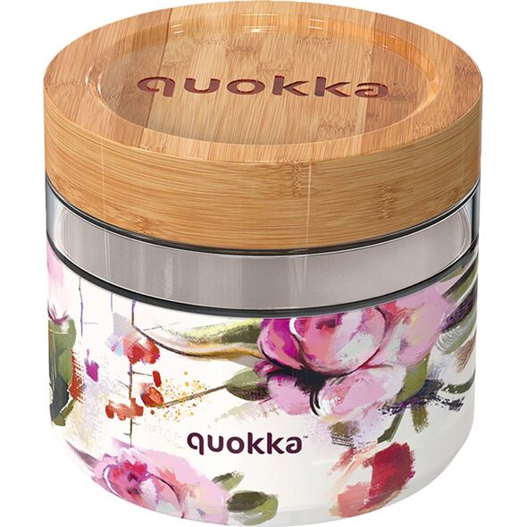 Quokka Quokka Deli Food Jar - Pojemnik szklany na żywność / lunchbox 820 ml (Dark Flowers) 13639666 8412497401314