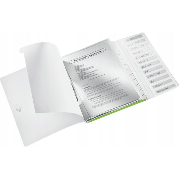 Leitz Teczka z gumką 12 przeródek A4 200k zielona 46340054 LEITZ WOW 13644798 4002432123438