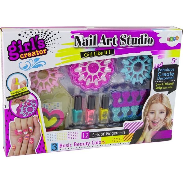 LeanToys Zestaw Do Stylizacji Paznokci Dla Dzieci Piękności Studio Lakiery 13655727 5904665999264