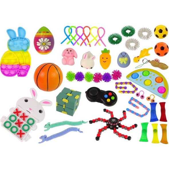LeanToys Zestaw Zabawek Wielkanocnych Fidget Toys Pop It Squishy Antystresowe 42 Elementy 13655744 5905323216754