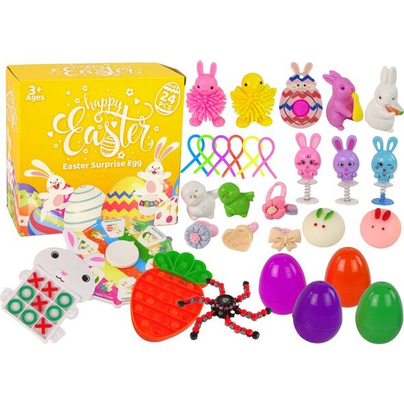 LeanToys Zestaw Zabawek Wielkanocnych Fidget Toys Antystresowe 24 Elementów 13655755 5905323216778