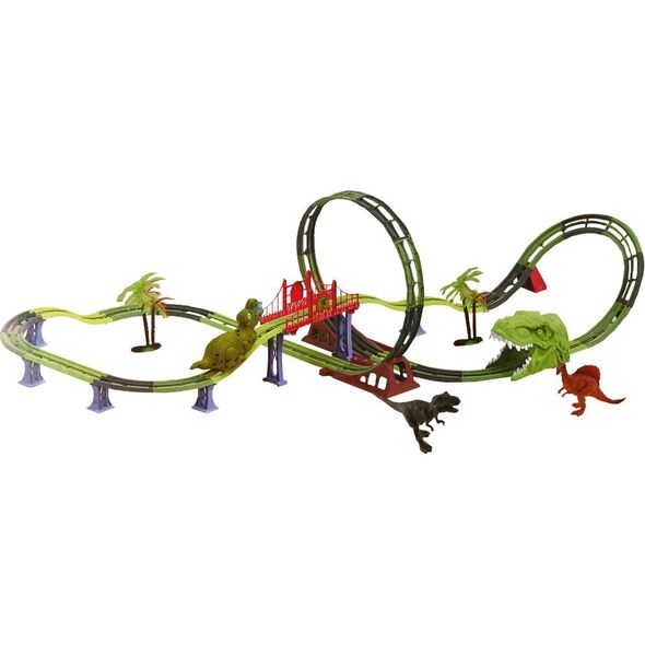 LeanToys Tor Kolejka Spirala Dinozaur Dźwięk Światło Akcesoria 13655760 5905323216471