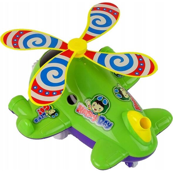 LeanToys Samolot Pchacz Długi Kij Dzwonek Zielony 13655787 5905515357579