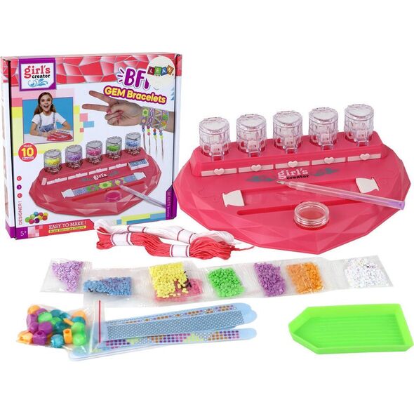 LeanToys Zestaw do Robienia Bransoletek Diamenciki Wyklejanie Serce 13655832 5905679072783