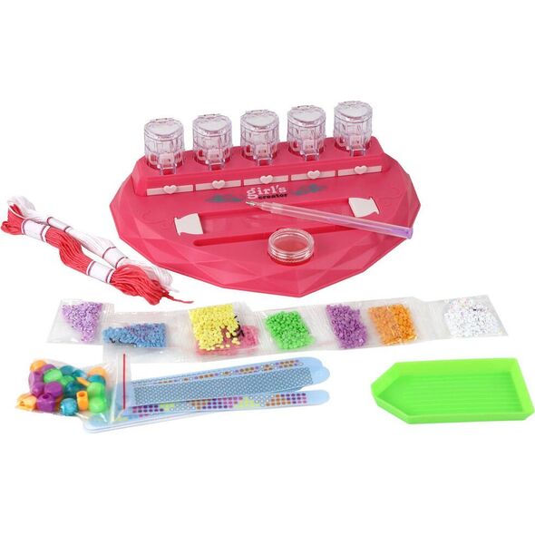 LeanToys Zestaw do Robienia Bransoletek Diamenciki Wyklejanie Serce 13655832 5905679072783