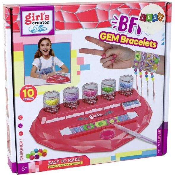 LeanToys Zestaw do Robienia Bransoletek Diamenciki Wyklejanie Serce 13655832 5905679072783