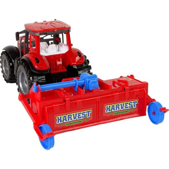 LeanToys Czerwony Ciągnik z Pługiem Napęd Frykcyjny 13655842 5905515353090