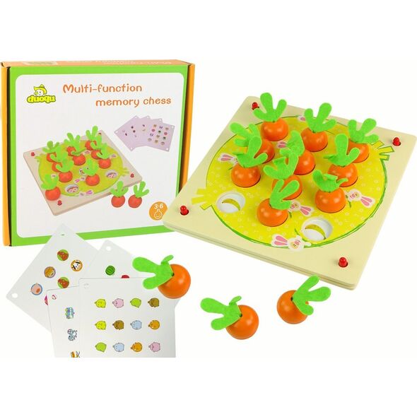 LeanToys Gra Memory Marchewki Drewniana 13655878 5905679074138
