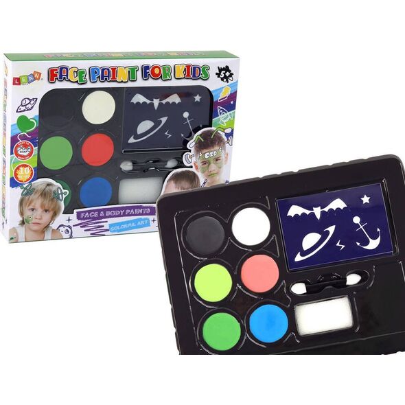 LeanToys Zestaw Do Makijażu Dla Dzieci DIY Malowanie Twarzy Szablony 13655932 5905884459140