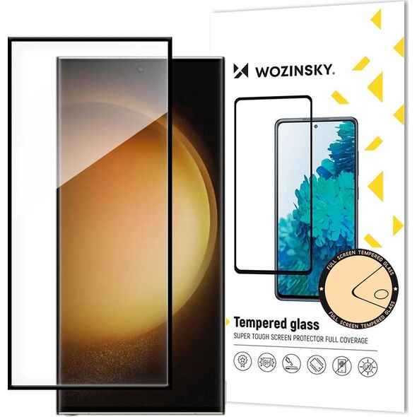 Hurtel Szkło hartowane 9H do Samsung Galaxy S24 Ultra z czarną ramką Full Glue HURTEL 13666892 9145576283868