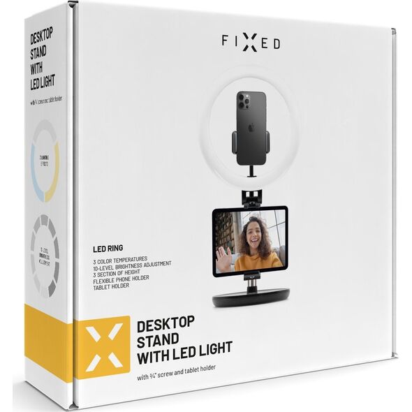 Statyw Fixed Statyw z lampką FIXED LED Ring - , śruba 1/4", uchwytem i sterowaniem na przewodzie USB czarny - Gwarancja bezpieczeństwa. Proste raty. Bezpłatna wysyłka od 170 zł. 13673463 8591680128969