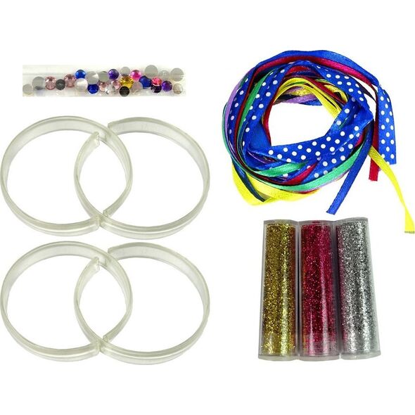 LeanToys Zestaw Do Robienia Bransoletek DIY Brokat Wstążki 13674480 5905214974909