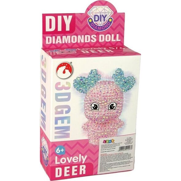 LeanToys Zestaw Kreatywny DIY Diamentowy Renifer DIY Kryształki Brelok 3D Różowy 13674531 5905323212473
