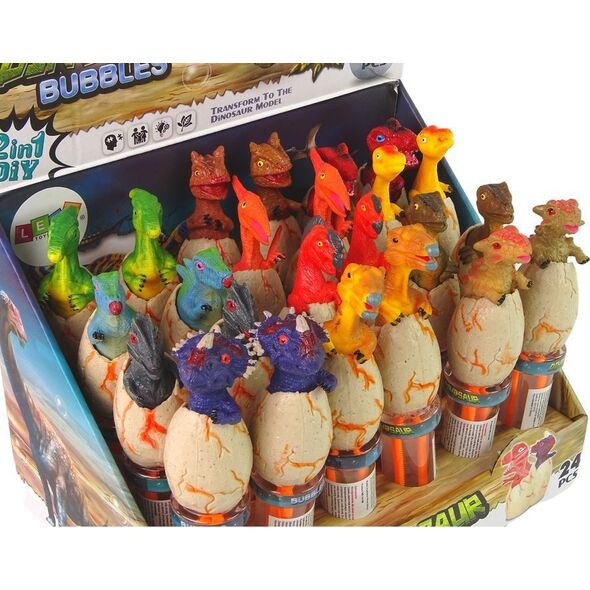 LeanToys Bańki Mydlane Dinozaury 18 cm Różne Kolory 13674550 5905323213401