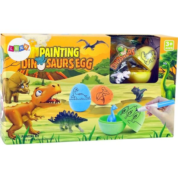 LeanToys Zestaw DIY Malowanie Jaj Dinozaury 13674634 5905323216877