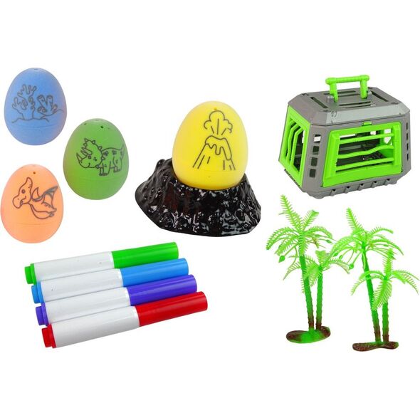 LeanToys Zestaw Kreatywny DIY Dinozaury Jaja Do Malowania Transporter 13674636 5905323216884