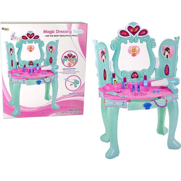 LeanToys Zestaw Piękności Toaletka Dźwięki Światła Miętowa 13674721 5905515352727