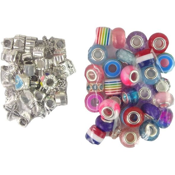 LeanToys Zestaw Do Robienia Bransoletek DIY 90 Koralików 13674750 5905515353311