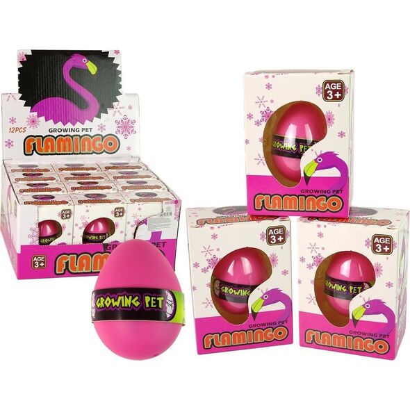 LeanToys Rosnące Jajo Flaming 6cm Różowe 13674762 5905515353755