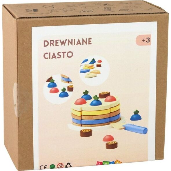 LeanToys Drewniane Ciasto Tort Kawałki 8 ele. 13674783 5905515354837
