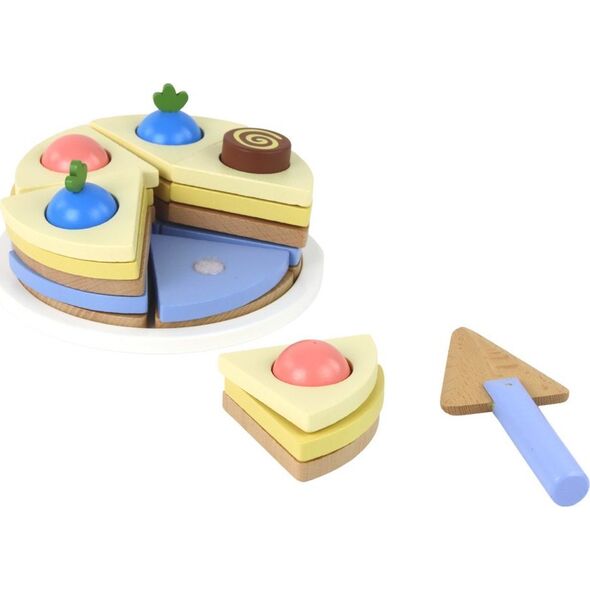 LeanToys Drewniane Ciasto Tort Kawałki 8 ele. 13674783 5905515354837