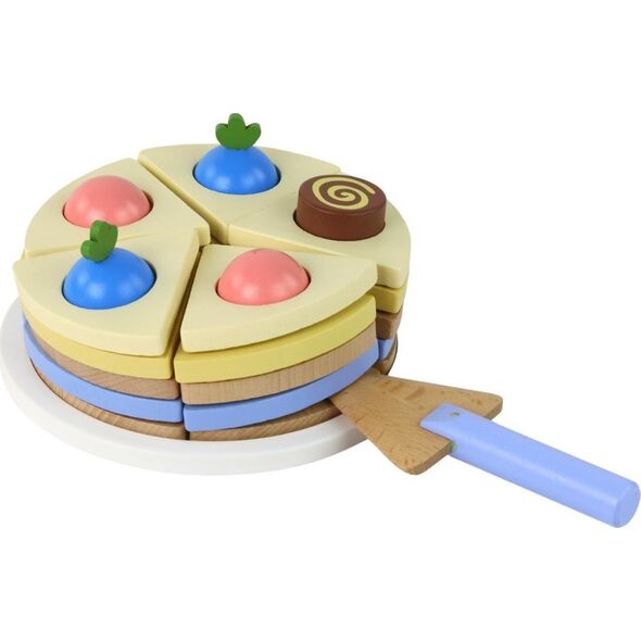 LeanToys Drewniane Ciasto Tort Kawałki 8 ele. 13674783 5905515354837